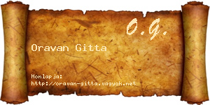 Oravan Gitta névjegykártya